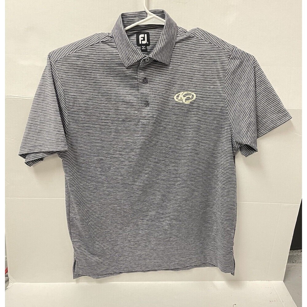 Footjoy‎ Kansas City Men’s Medium Polo Shirt  Pin Stripe Collar
